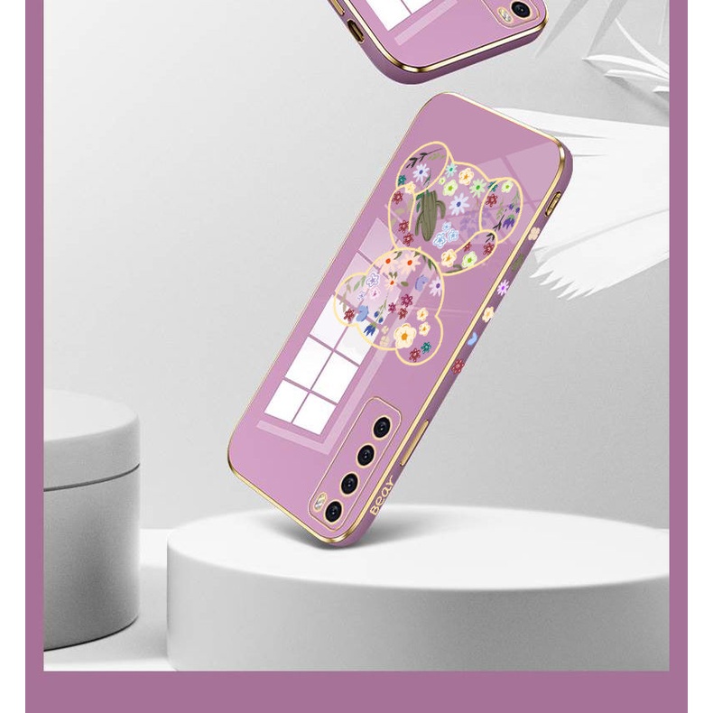 เคสโทรศัพท์มือถือ-ซิลิโคนนิ่ม-ขอบตรง-ลายการ์ตูนหมี-ดอกไม้-สําหรับ-vivo-y17-vivo-y15-vivo-y12-vivo-y12i-vivo-y11-vivo-y19-vivo-y73s
