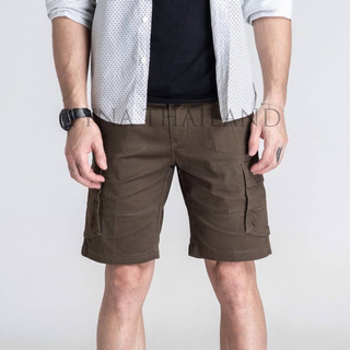กางเกงขาสั้นชาย กางเกงวินเทจ กางเกงคาร์โก้ หลายกระเป๋า เนื้อผ้าคุณภาพ มีความยืดหยุ่น size30-38  (L6032)