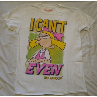 เสื้อยืดสีขาวHey Arnold  Nickelodeon Helga I Cant Even  Mens Medium T-Shirt wVeVS-4XL