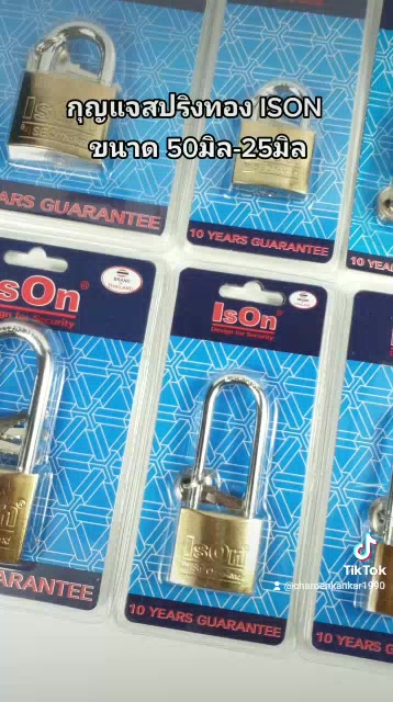 ison-อีสออน-กุญแจ-กุญแจล็อคบ้าน-ระบบสปริงสีทอง-ขนาด-20mm-50mm-สั้น-ยาว
