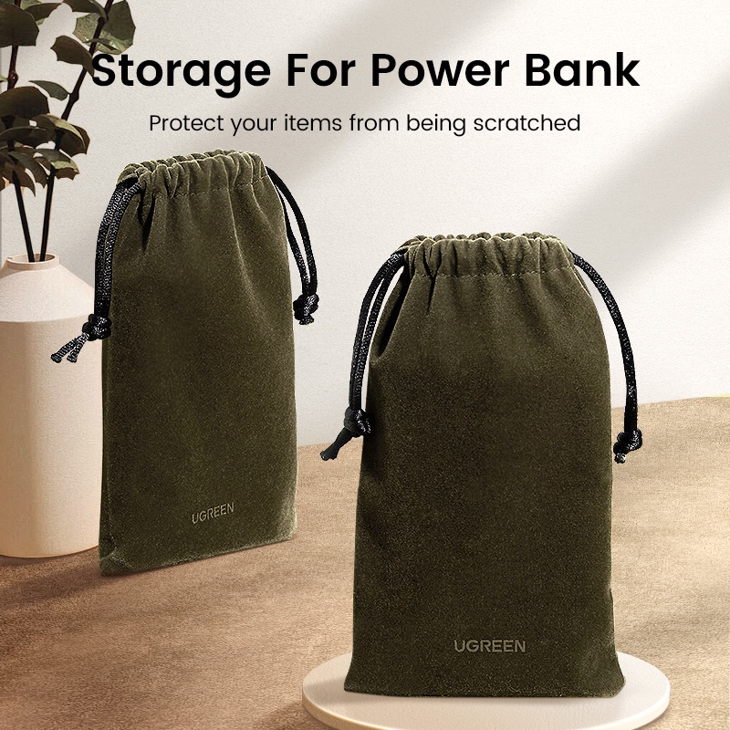 ugreen-รุ่น-20319-storage-bag-ถุงผ้าใส่มือถือ-หรือพาวเวอร์แบงค์-ล้างทำความสะอาดได้-กันน้ำเข้า-large-size-12x19cm-1ชิ้น