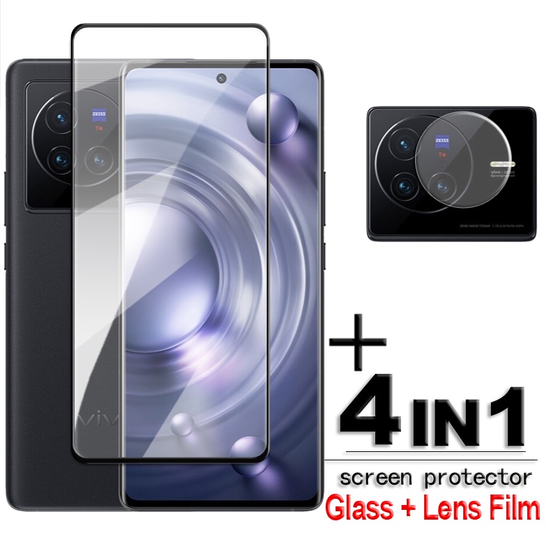 ภาพหน้าปกสินค้าKwxm 2-in-1 ฟิล์มกระจกนิรภัยกันรอยหน้าจอ เลนส์กล้อง ด้านหลัง สําหรับ Vivo X70 X80 X70Pro X70Pro+ Pro Pro+