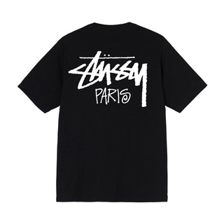 เสื้อยืดพิมพ์ลายแฟชั่น STUSSY เสื้อยืด PARIS สต๊อกเร็ว