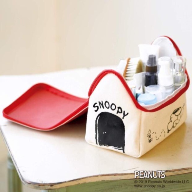 กระเป๋าpremium-จากญี่ปุ่น-snoopy-cosmetic-bag-set-จากนิตยสารญี่ปุ่น-เซตกระเป๋าเครื่องสำอางค์-4-ใบ