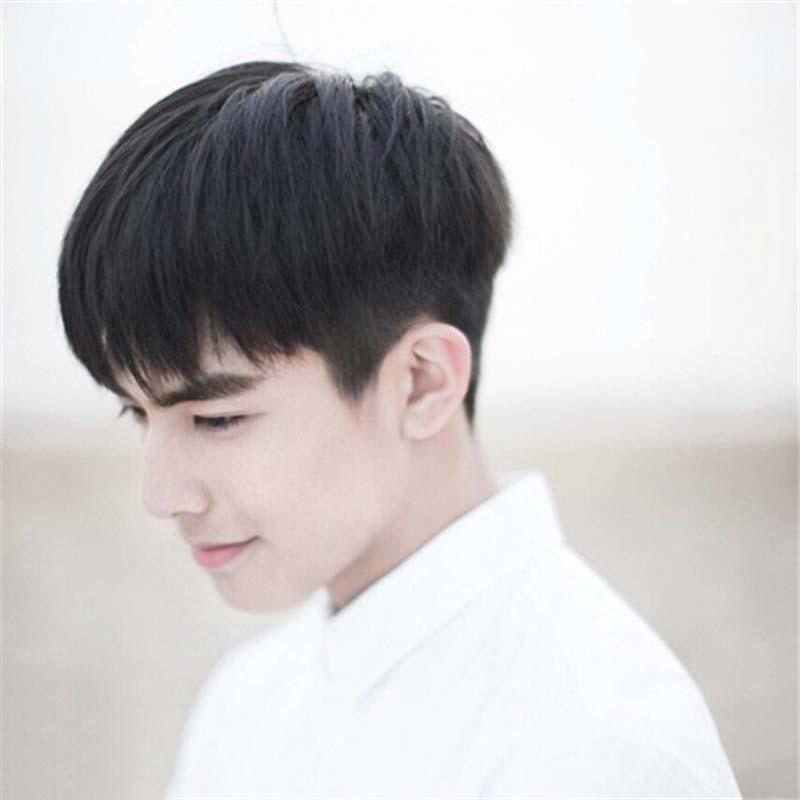 วิกผมผู้ชาย-วิกผมสีดำ-re-hair-bangs-วิกผมหล่อ-ผู้ชายผมสั้น