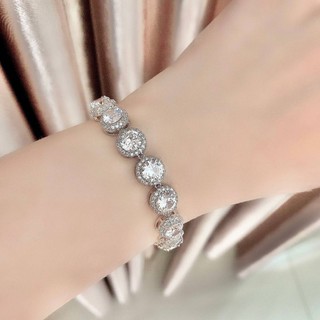 ((Premium CZ/Hi-End Jewelry Grade)) สร้อยข้อมือเพชร Premium CZ งานฝังเพชรทั้งเส้น งานเหมือนเพชรแท้มากๆค่ะ เพชรคัด ขาว ใส