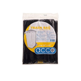 ถุงขยะบางดำ ACCO 36x45 นิ้ว ACCO 5 ใบ ถุงขยะบางดำ 5ใบ 36x45" ACCO ถุงบรรจุขยะ ขนาด 36x45 นิ้ว (แบบธรรมดา) ผลิตจากเม็ดพลา