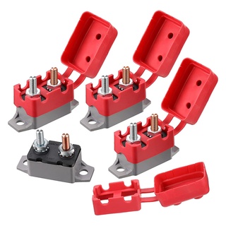 Promotion! 4Pcs DC 12V-24V Automatic Reset Circuit Breaker Circuit Breaker With Cover Stud Bolt For Automotive And More