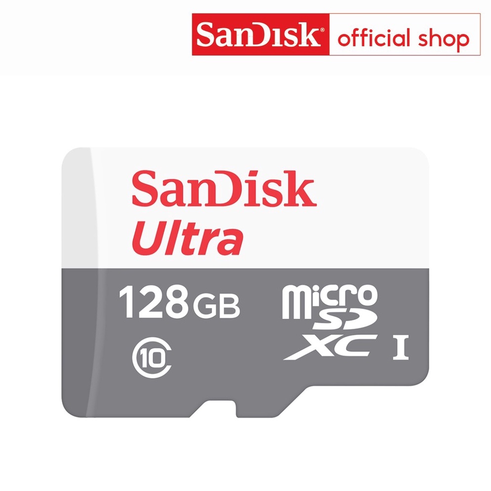 ราคาและรีวิวSanDisk Ultra Micro SDXC 128GB UHS-I CLASS 10 (SDSQUNR_128G_GN6MN) ความเร็วในการอ่านสูงสุด 100 MB/วินาที