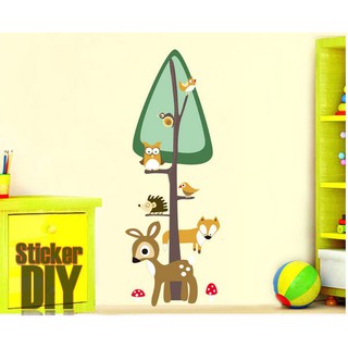 SALE! Bigsize Transparent Wall Sticker สติ๊กเกอร์ติดผนัง ที่วัดส่วนสูง เรนเดียร์ (กว้าง100cm.xสูง180cm.)