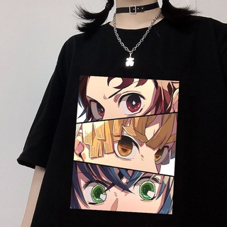 Hot Japanese Anime Demon Slayer Kimetsu No Yaiba T Shirt Harajuku Hip Hop Tshirt Short Sleeve Loose T-shirt Tops Tees Fe