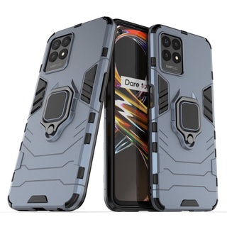 เคส Realme Narzo 50 ฮาร์ดเคสกันกระแทกเคสโทรศัพท์ Hybrid Armor Shockproof Ring Phone Case Realme Narzo50 Cover Stand