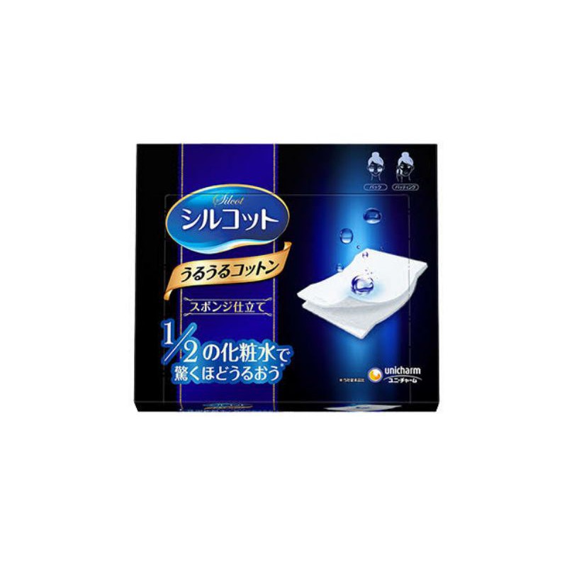 (พร้อมส่ง) สำลี Unicharm Silcot Puff Cotton ปริมาณ 40 คู่ 80แผ่น ...