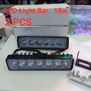 LED 18w 12v-24V LED Light Bar  ไฟสปอร์ตไลท์ ติดรถยนต์ รถมอเตอร์ไซค์