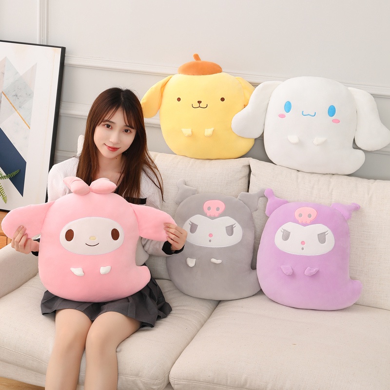 หมอนตุ๊กตานุ่ม-รูปการ์ตูน-sanrio-hug-kuromi-melody-cinnamoroll-ขนาด-42-ซม-สําหรับตกแต่งบ้าน