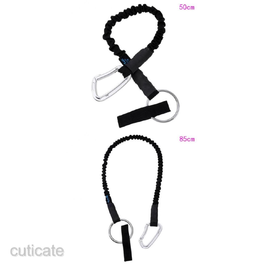 ภาพหน้าปกสินค้า19.7-33.5'' Safety Lanyard Rescue Rope with Carabineer for Rescue Climbing จากร้าน cuticate.th บน Shopee