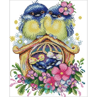 Act❤Partial Cross Stitch DIY 14CT Printed Warm Home Hand-made Wall Artwork Kits