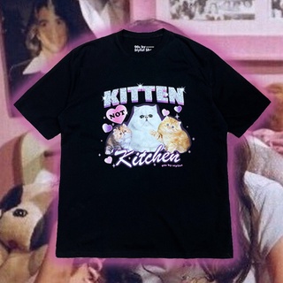 Stylist shop เสื้อยืดโอเวอร์ไซซ์ ลายสัตว์ 
เสื้อยืด | เสื้อยืด พิมพ์ลายลูกแมว Not Kitchen Kitten Me Dalmatian สําหรับผู้