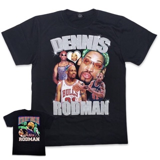 🔥 เสื้อยืด rodman dennis rodman basketball  เสื้อยืด หนัง นักร้อง เสื้อดำ สกรีนลาย ผ้าหนาS M L XL XXL🔥