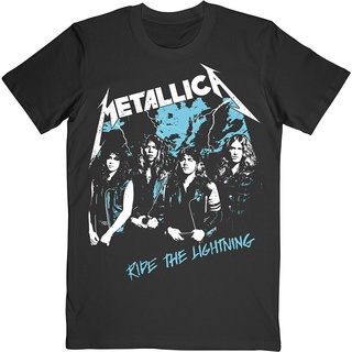 [COD]เสื้อยืด พิมพ์ลาย Metallica Ride The Lightning S-X Metal สไตล์วินเทจ คลาสสิก JFcdjm04LFnakh38