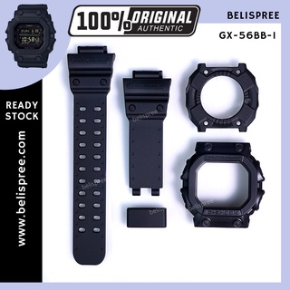 สายนาฬิกาข้อมือ สีดํา อุปกรณ์เสริม สําหรับผู้ชาย G Shock BNB G Shock GX-56 GX56BB G Shock G Shock King Band Bezel Jam G Shock Lelaki