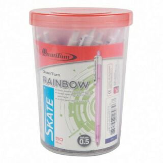 ภาพหน้าปกสินค้าปากกาควอนตั้ม Quantum - Rainbow 0.5 มม. หมึกสีน้ำเงิน & แดง (50ด้าม/กระป๋อง) ที่เกี่ยวข้อง