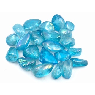 ภาพขนาดย่อของภาพหน้าปกสินค้า1 pc Natural Blue angle Aura Quartz Tumble Stone / Top Quality / Pocket Stone Healing Meditation Collection Stone. จากร้าน lapisbkk บน Shopee ภาพที่ 2