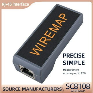 Sc8108 เครื่องตรวจจับสายเคเบิล หน้าจอ LCD ดิจิทัล ไร้สาย ขนาดเล็ก แบบพกพา CAT5 RJ45