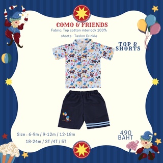 comoandfriends BOSO :07 top/shorts ฟ้า