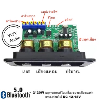 ภาพหน้าปกสินค้า★YWY Audio★Bluetooth5.0 สเตอริโอ 2*20W สูงและเบส U Disk AUX เครื่องขยายเสียง★B24 ที่เกี่ยวข้อง