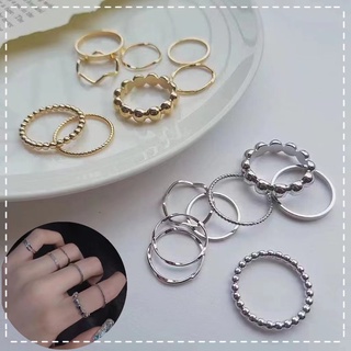 สินค้า [YY] ชุดแหวน สไตล์เกาหลี เรียบง่าย สําหรับผู้หญิง นักเรียน 8 ชิ้น