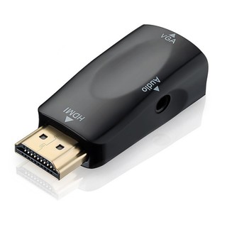 HDMI to VGA Converter Gold-plated with connector 3.5mm audio cable for PC, Laptop, DVD, De