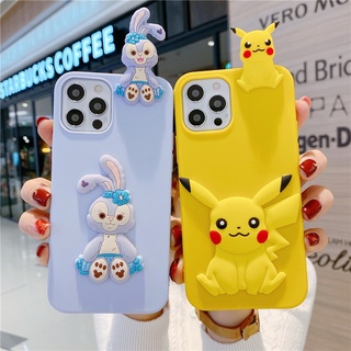 Compatible For Samsung Galaxy A23 A14 A34 A54 A03S A02S A12 M12 A22 LTE M32 M22 A21S A02 M02 A32 A72 A52 A52S A11 M11 A31 A71 A51 A70 A10S A20S A30S A50S A10 M10 A20 A30 A50 A7 2018 เคสโทรศัพท์มือถือ ซิลิโคนนุ่ม ลายการ์ตูนปิกาจู สเตลล่าลู สําหรับ