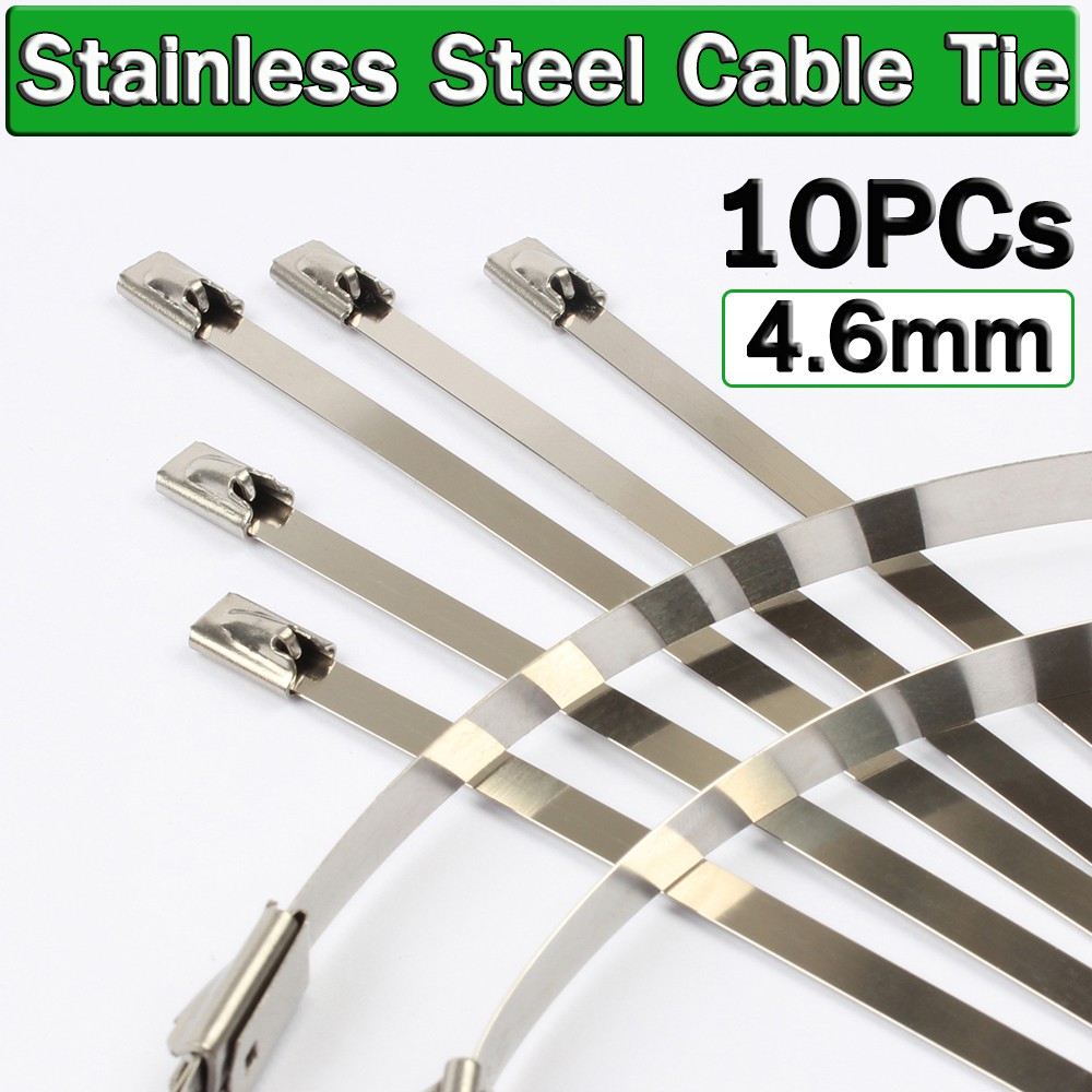 10pcs-4-6x300-200-150mm-stainless-steel-metal-cable-tie-zip-wrap-exhaust-heat-straps-induction-pipe-header-wiring