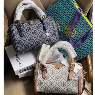 Tory burch T Monograme Jacquard Mini Barrel