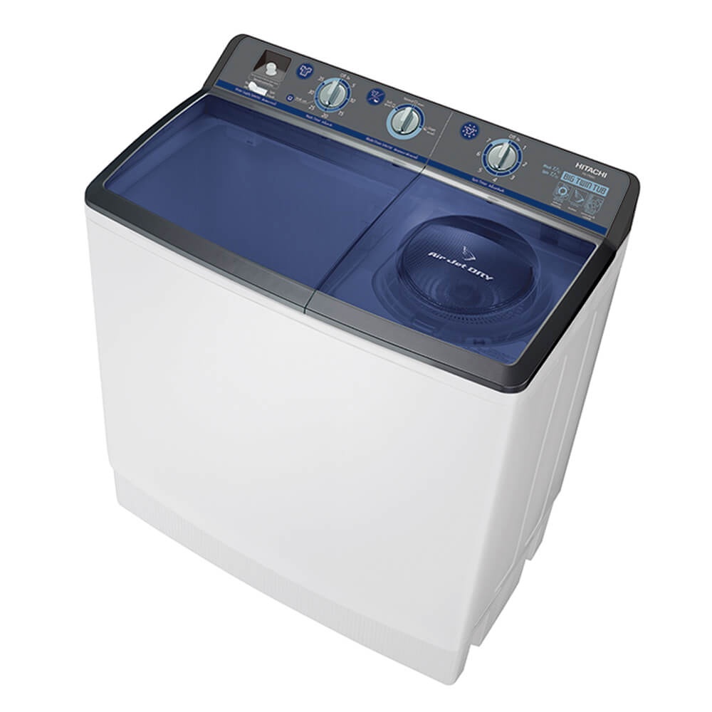 hitachi-เครื่องซักผ้า-2-ถัง-twin-tub-รุ่น-ps-170wj-17-กก-สีเนวีบลู-สีดาร์คบราวน์
