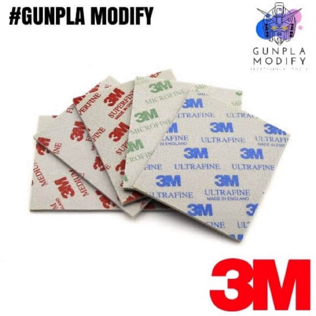 3M ฟองน้ำกระดาษทราย (ของแท้) ความละเอียด SUPERFINE ULTRAFINE MICROFINE ...