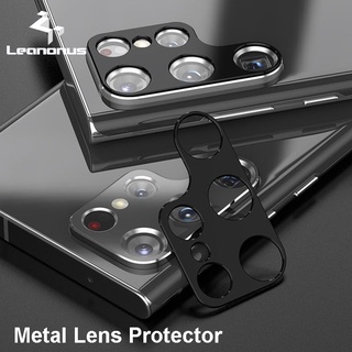 สติกเกอร์ฟิล์มโลหะ ป้องกันเลนส์กล้อง สําหรับ Samsung Galaxy S22 Ultra S21 S20 Ultra Plus