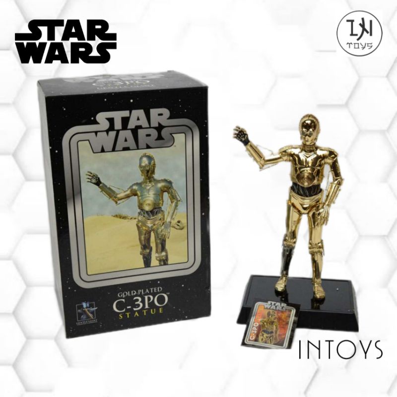 STAR WARS GENTLE GIANT C3PO / C-3PO 1/6 Scale GOLD PLATED STATUE W ...