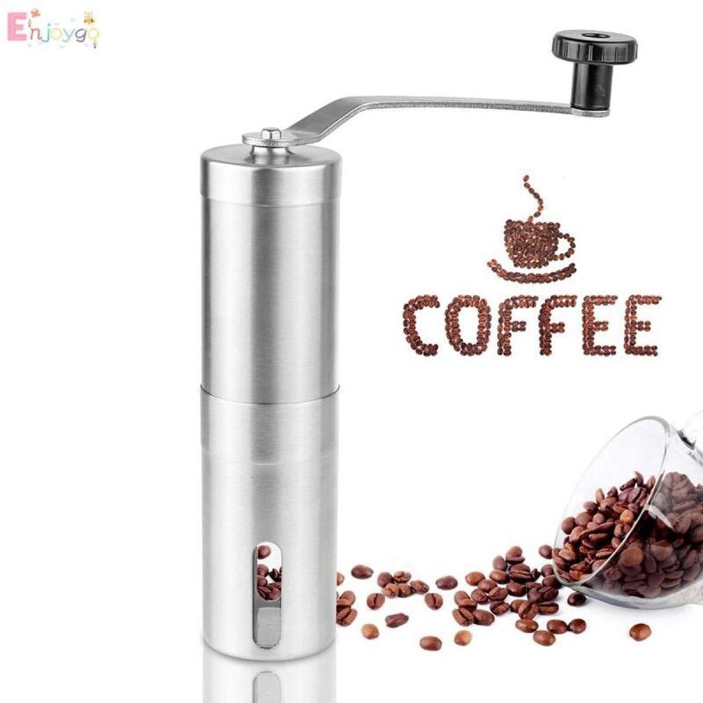 silver-stainless-steel-manual-coffee-bean-grinder-mill-kitchen-hand-grinding-tool-อุปกรณ์บดแตนเลส-สำหรับเมล็ดบดกาแฟส
