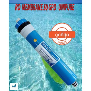 ไส้กรองน้ำ RO 50 GPD membrane เครื่องกรองน้ำ ตู้น้ำ กำลังผลิต 50 แกลลอน/วัน (190 ลิตร/วัน) Unipure