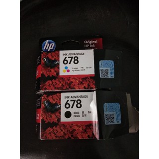 ตลับหมึก HP 678 col + hp 678 bk ลูกค้าสั่งผิด เปิดกล่องแล้ว แต่ยังไม่ได้ใช้