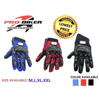 Pro BIKER GLOVE ถุงมือขี่มอเตอร์ไซค์ แบบเต็มมือ ครึ่งมือ