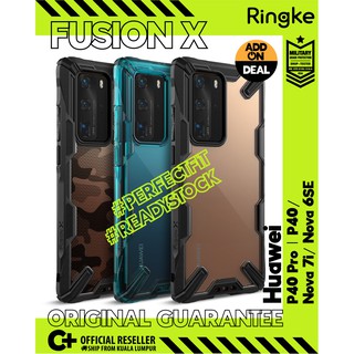 Ringke [Fusion-X] เคสโทรศัพท์มือถือแบบแข็ง ใส ลายพราง สําหรับ Huawei P40 Pro P40 Nova 7i Nova 6SE