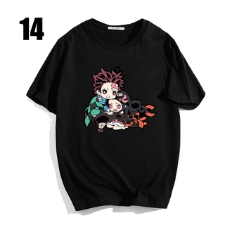 เสื้อยืดแขนสั้นพิมพ์ลายอะนิเมะ Kimetsu No Yaiba Ghost