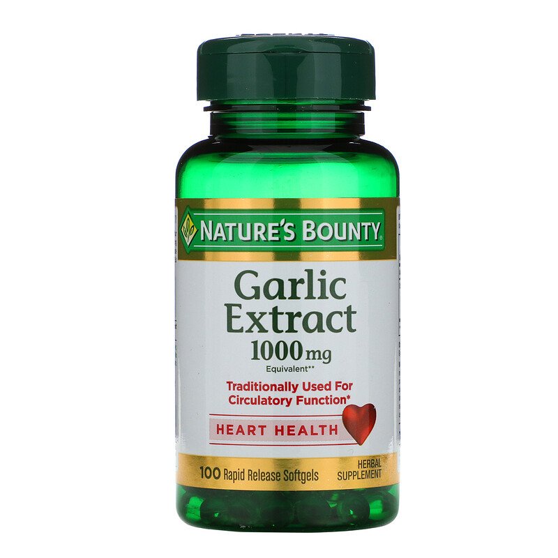 ภาพสินค้าพร้อมส่ง  Nature's Bounty, Garlic Extract, 1,000 mg, 100 Rapid Release Softgels จากร้าน super.vitamin บน Shopee ภาพที่ 2