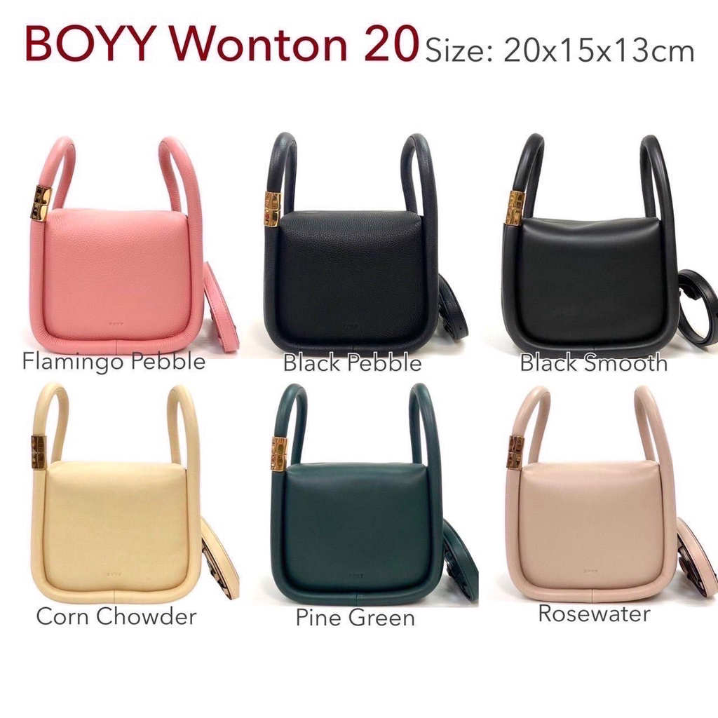 【BOYY】ワンタン20 ソレル Boyy Wonton 20 Leather top Handle bag - Brown - One Size BOYY