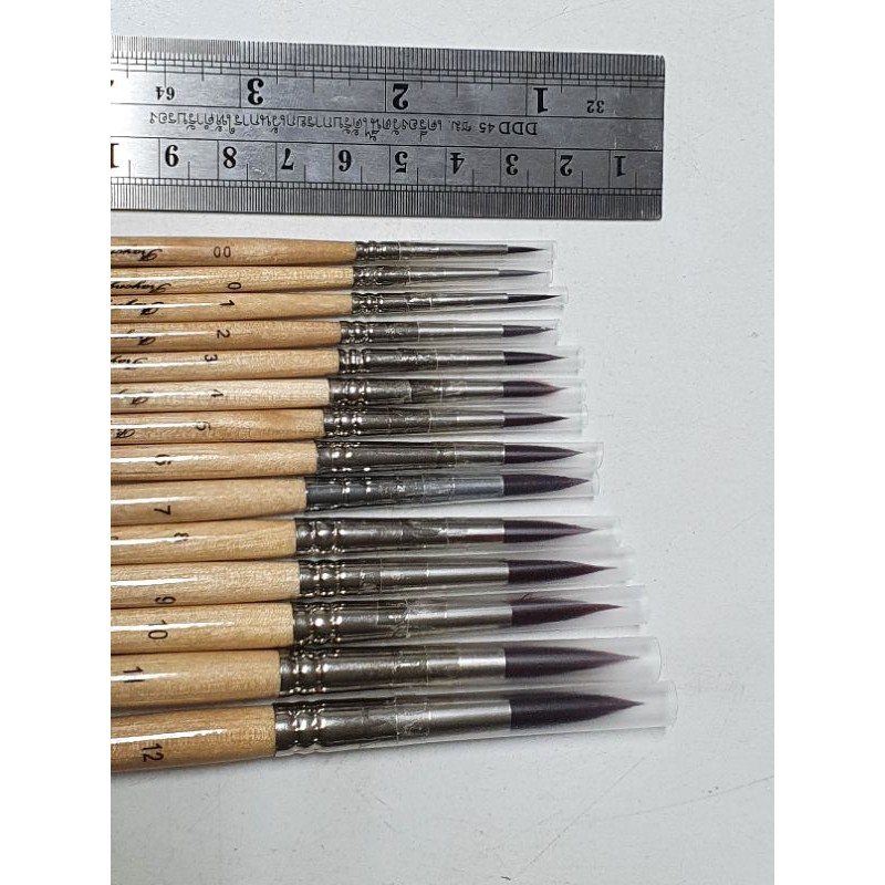 พู่กันหัวกลม-ประยงค์-พู่กัน-round-paint-brush