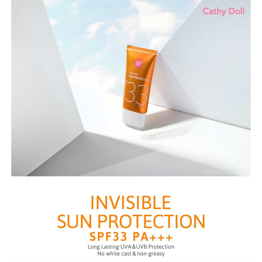 cathy-doll-invisible-sun-protection-spf33-pa-60ml-ครีมกันแดด-เคที่ดอลล์-กันแดดล่องหน