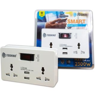 bvuw24u TOSHINO ปลั๊กไฟ SMART ADAPTER TW-2USB 2.4A 2 ช่อง 2 USB //ขาปลั๊ก ปลั๊กชาร์จ ปลั๊กusb plug ชาร์ทusb ปลั๊กสองช่อง